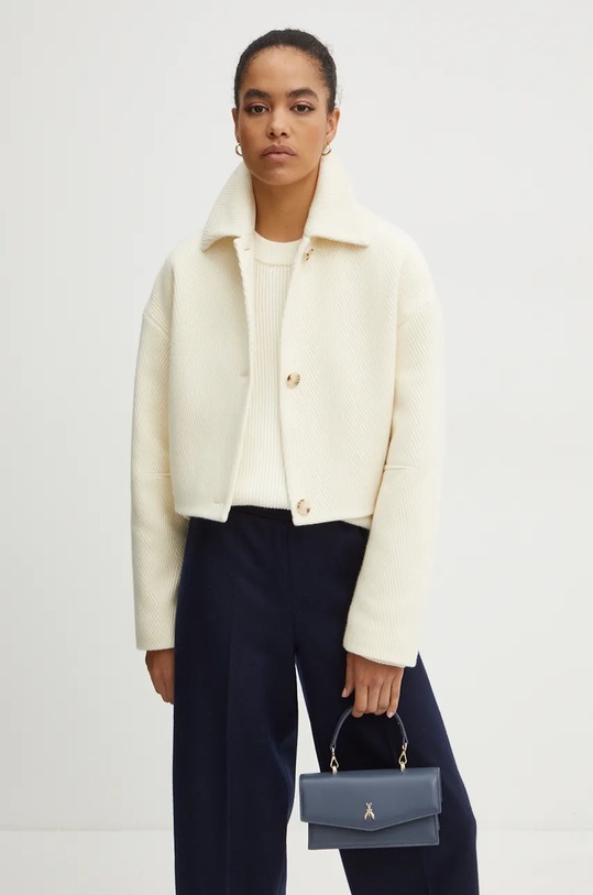 Δερμάτινη τσάντα Patrizia Pepe 2B0032.L061 μπλε SS25