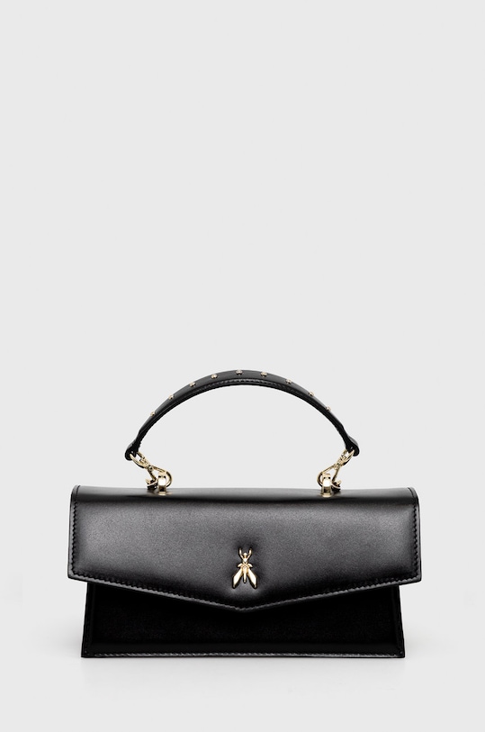 Kožená kabelka Patrizia Pepe jednofarebný čierna 2B0032.L061