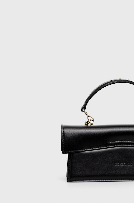 Kožená kabelka Patrizia Pepe čierna 2B0032.L061