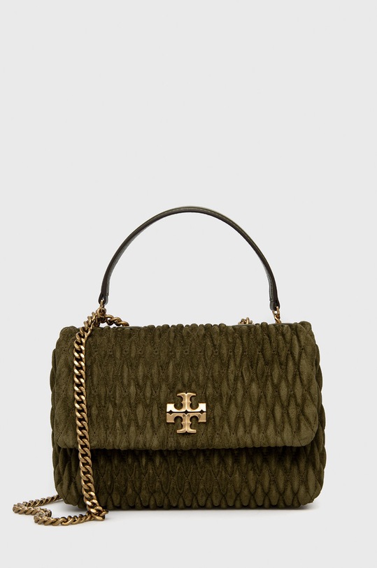 Tory Burch torebka zamszowa nie mieści A4 zielony 139632.325