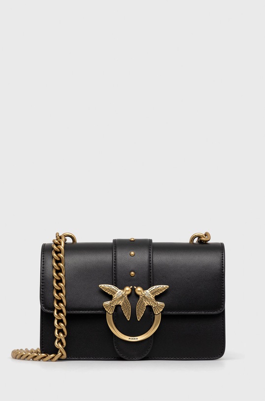 Pinko torebka skórzana skóra licowa czarny 1P22TY.Y5H7