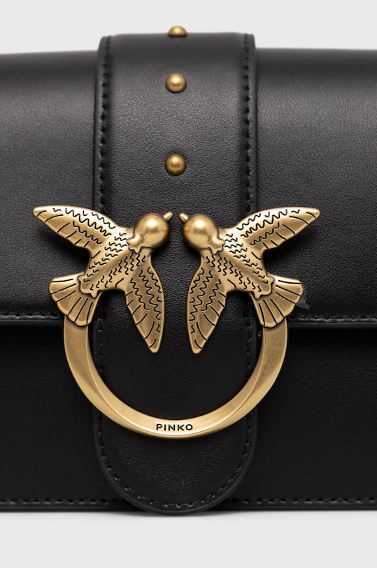 Akcesoria Pinko torebka skórzana 1P22TY.Y5H7 czarny