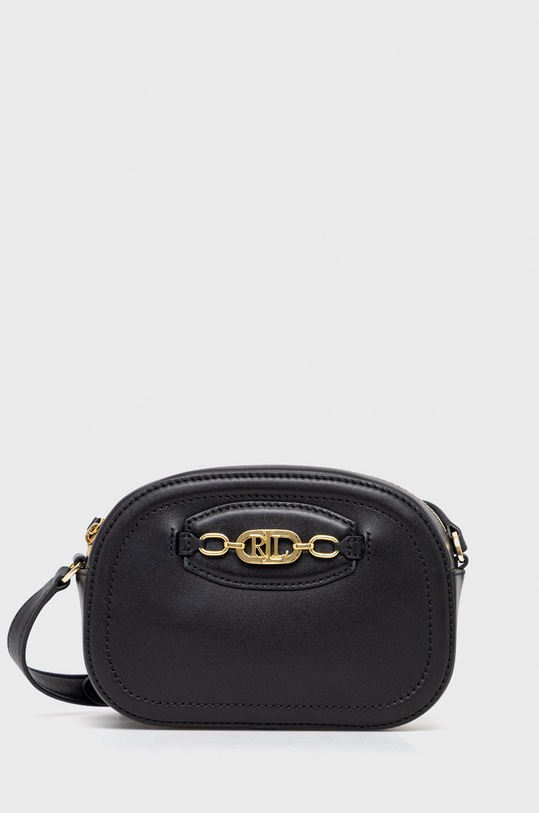Lauren Ralph Lauren torebka skórzana skóra licowa czarny 431876412001