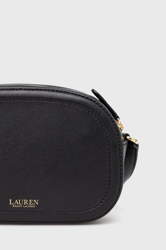 Lauren Ralph Lauren torebka skórzana czarny 431876412001