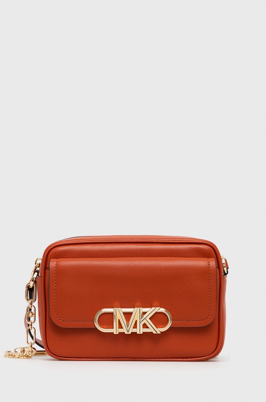 Kožená kabelka MICHAEL Michael Kors usňová koža oranžová 32F2G7PC8L