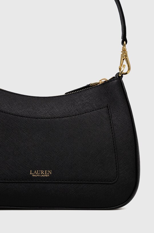 Akcesoria Lauren Ralph Lauren torebka skórzana 431883768008 czarny