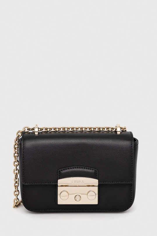 Furla torebka skórzana skóra licowa czarny WB00828.AX0733.VITELLO