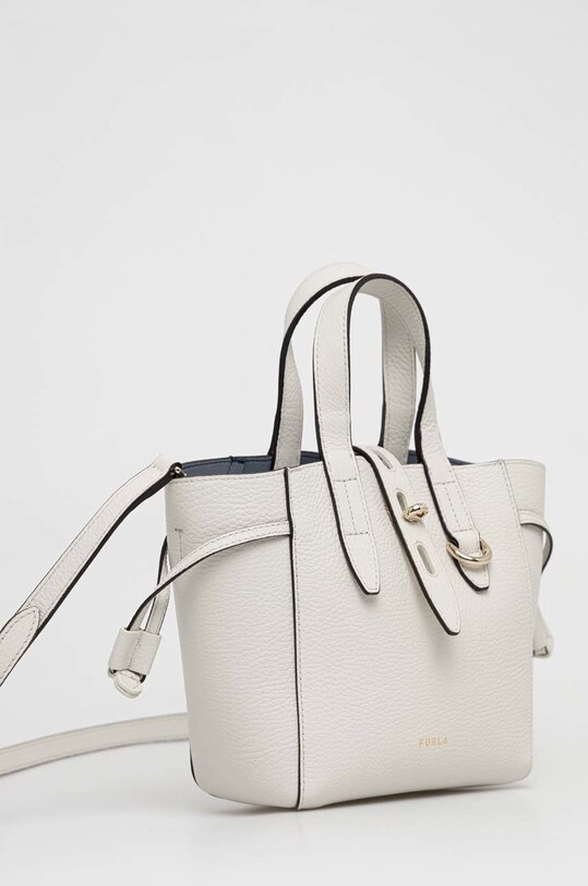 Kožna torba Furla net BASRFUA.HSF000.VITELLO bijela SS23