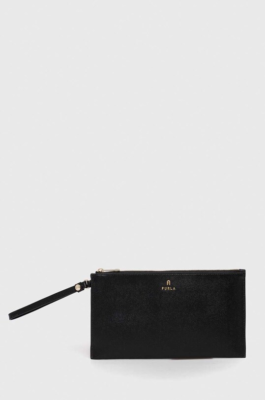 Kožená psaníčko Furla Camelia přírodní kůže černá WE00451.ARE000.ARES