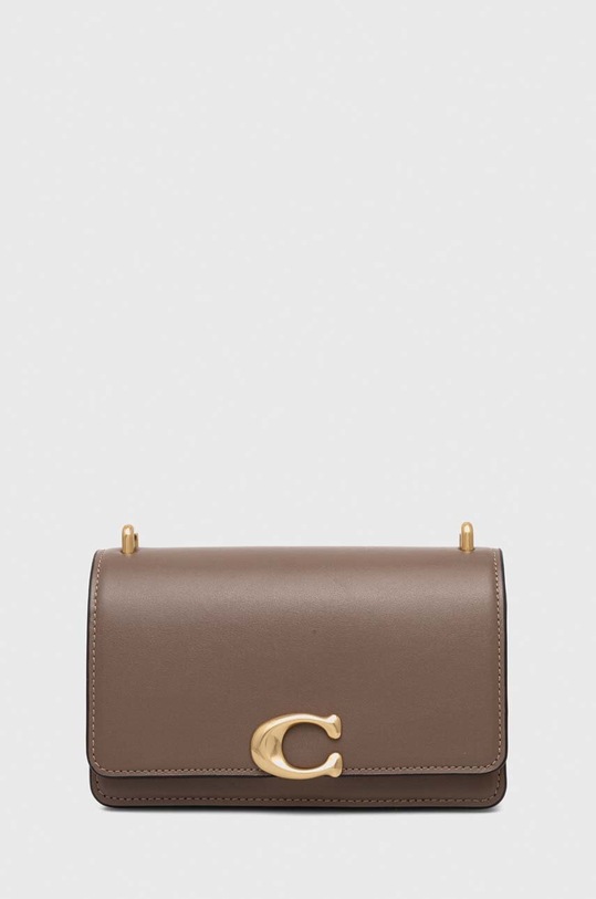 Шкіряна сумочка Coach Bandit Crossbody не вміщує А4 сірий CD724