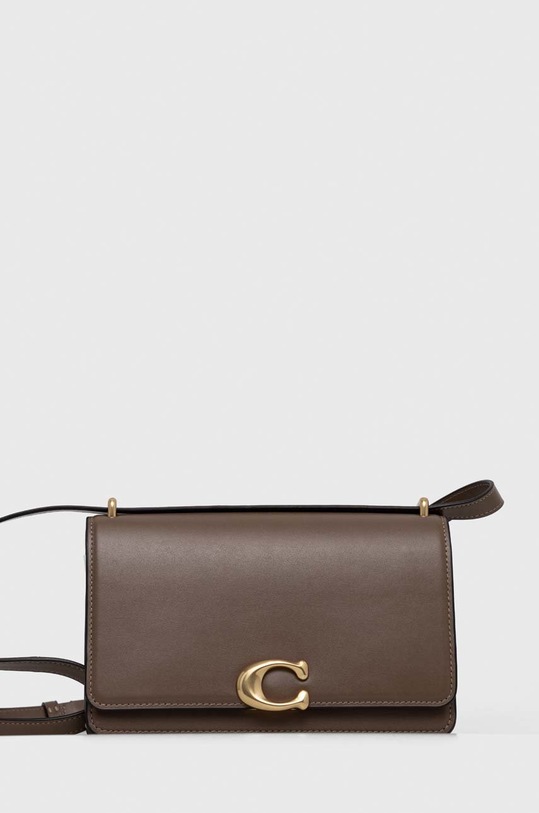 Coach torebka skórzana Bandit Shoulder Bag skóra licowa brązowy CC416