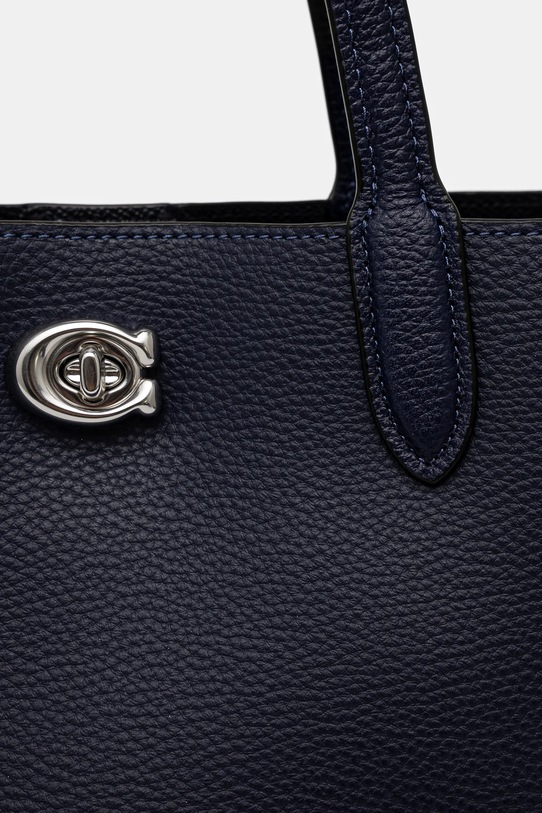 Кожаная сумочка Coach тёмно-синий C8869