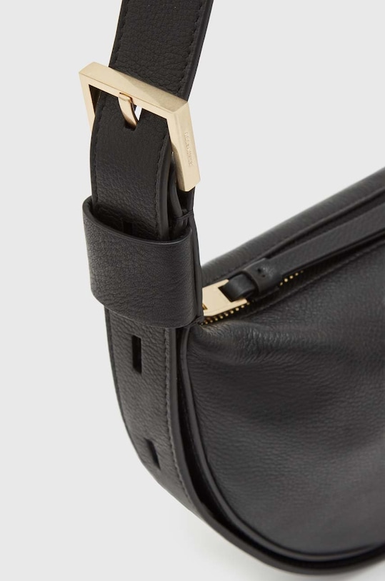 AllSaints torebka skórzana HALF MOON XBODY czarny WB027Z