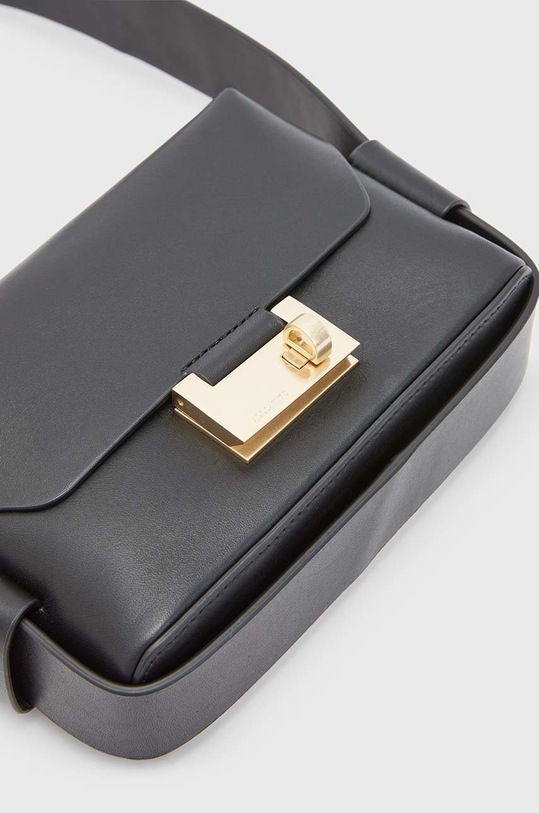 AllSaints torebka skórzana FRANKIE CROSSBODY czarny WB572X