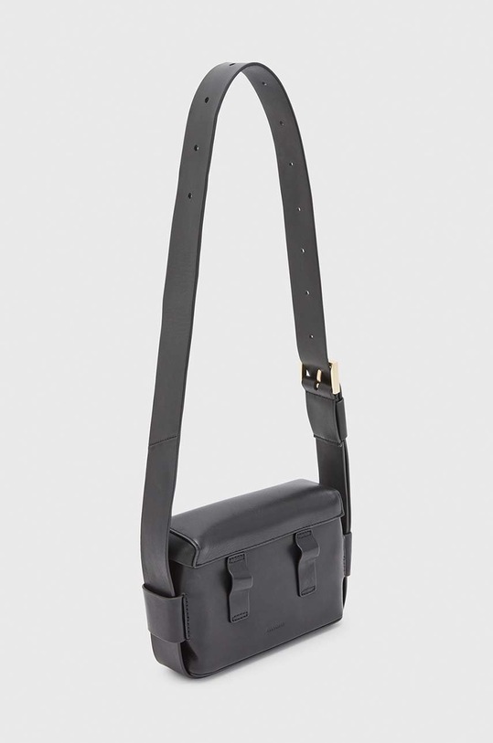 AllSaints torebka skórzana FRANKIE CROSSBODY WB572X czarny