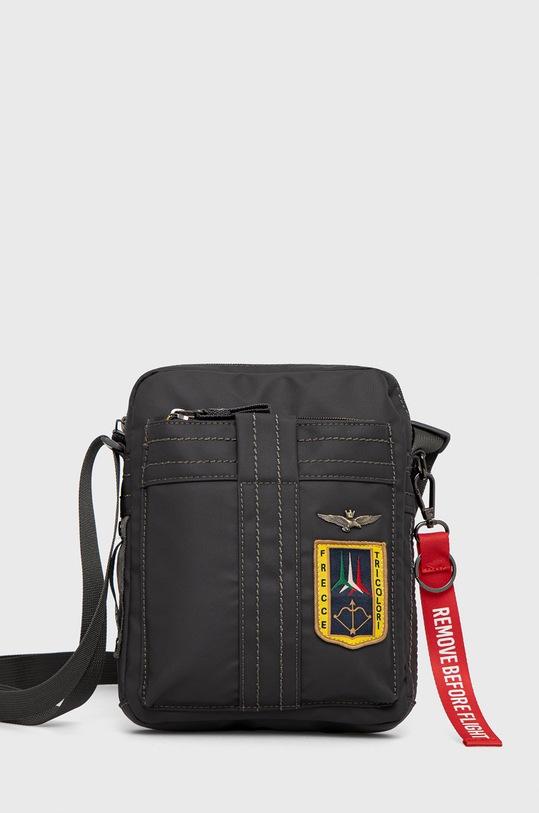 Сумка Aeronautica Militare гладкий серый AM341
