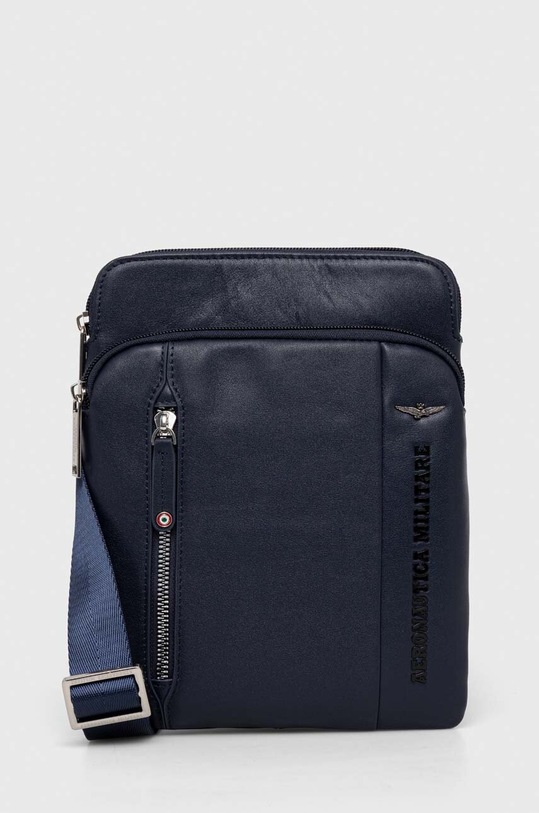 Aeronautica Militare borseta de piele uni bleumarin AM460