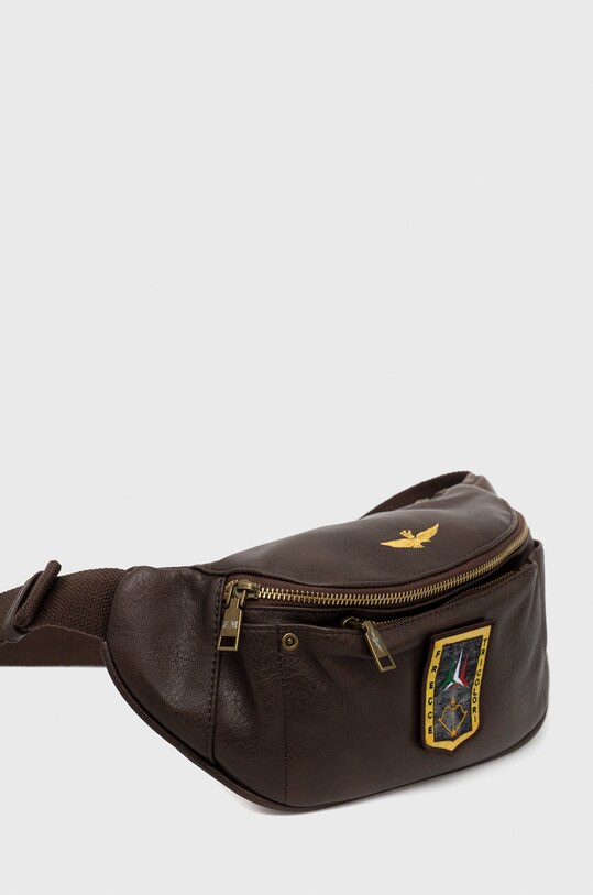 Aeronautica Militare borseta AM472 maro AW22