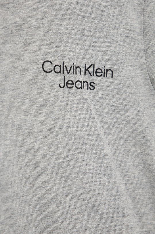 Chłopiec Calvin Klein Jeans t-shirt bawełniany dziecięcy IB0IB01319.9BYY IB0IB01319.9BYY szary