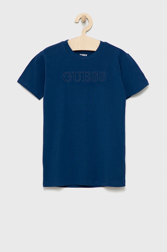 Guess t-shirt dziecięcy aplikacja niebieski L2YI59.J1311