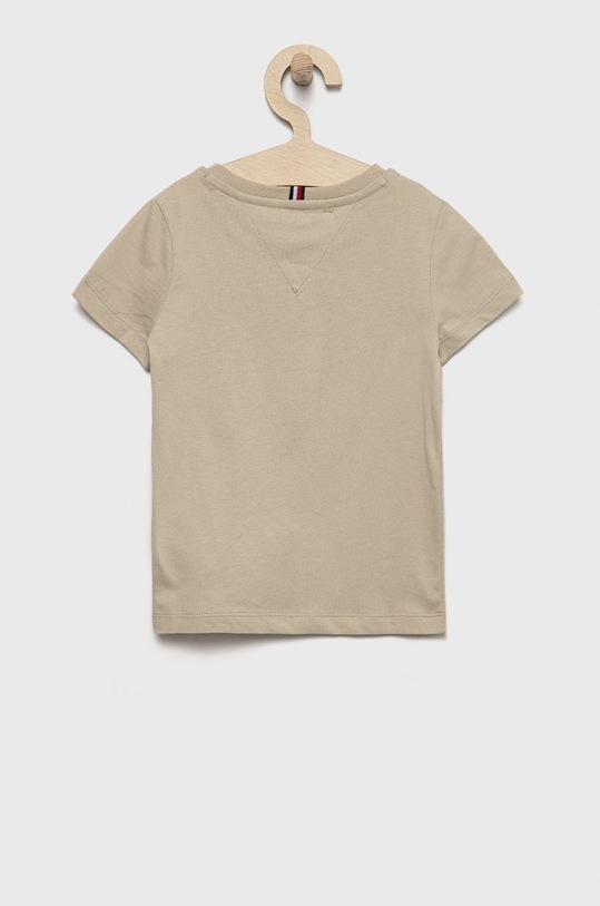 Dětské bavlněné tričko Tommy Hilfiger KB0KB07542.9BYY béžová AW22