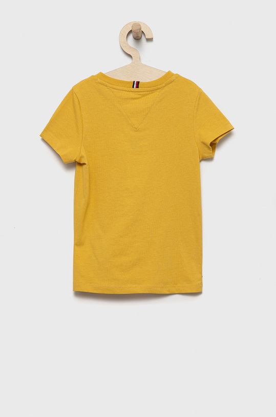Otroška bombažna kratka majica Tommy Hilfiger KB0KB07542.9BYY rumena AW22
