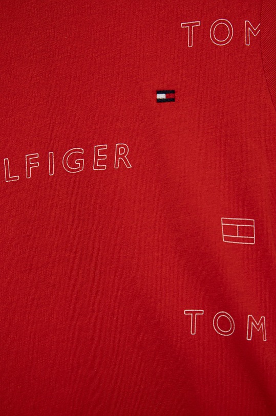 Băieți Tommy Hilfiger tricou de bumbac pentru copii KB0KB07589.9BYY rosu