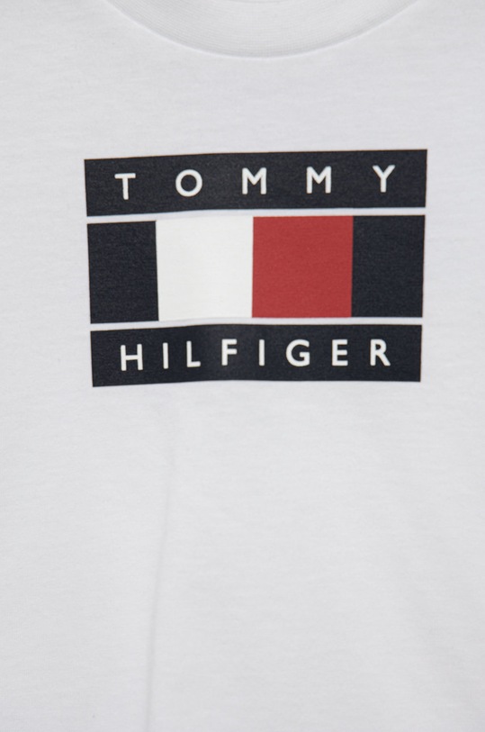 CHLAPEC Dětské bavlněné tričko Tommy Hilfiger KB0KB07602.9BYY bílá