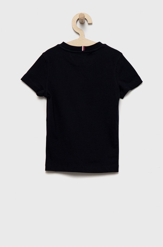 Tommy Hilfiger t-shirt bawełniany dziecięcy KB0KB07602.9BYY granatowy AW22