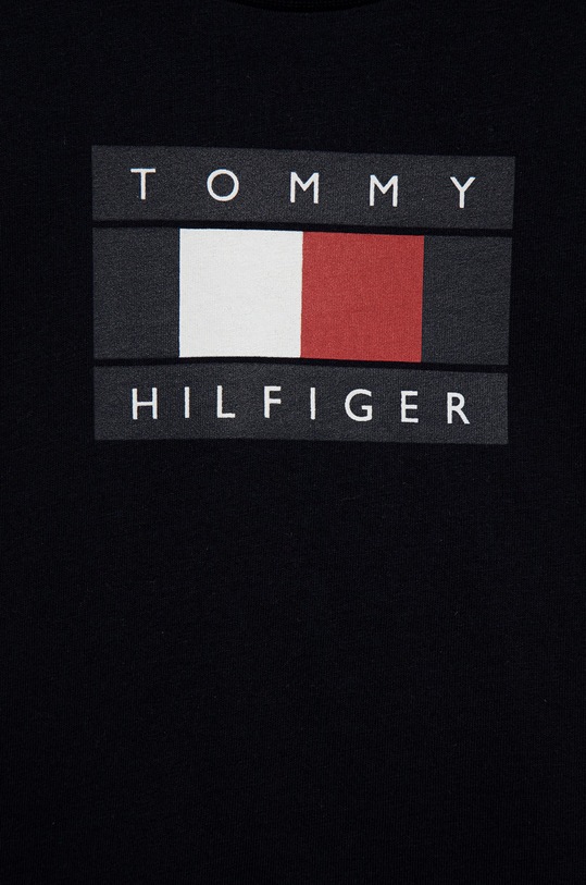Chłopiec Tommy Hilfiger t-shirt bawełniany dziecięcy KB0KB07602.9BYY granatowy