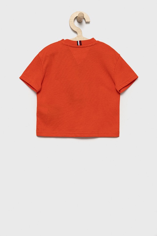 Хлопчик Дитяча бавовняна футболка Tommy Hilfiger KB0KB07788.9BYY помаранчевий
