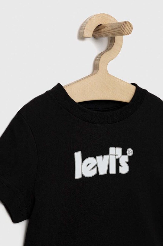 Chłopiec Levi's t-shirt bawełniany dziecięcy 8EE539. czarny