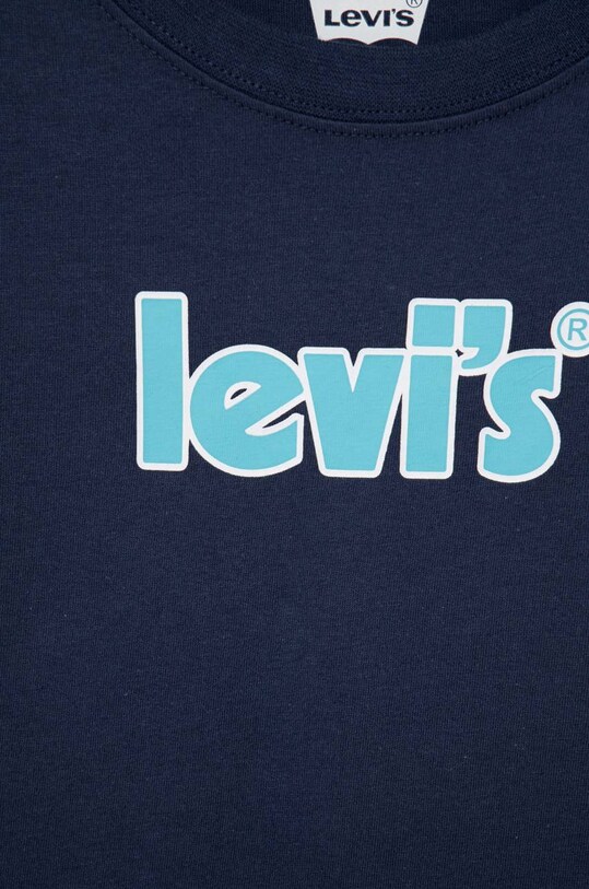 Chłopiec Levi's t-shirt bawełniany dziecięcy 9EE539. granatowy