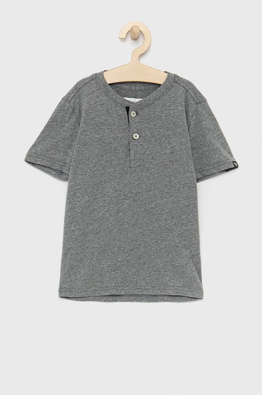 Детска тениска Abercrombie & Fitch със закопчаване сив KI224.2560