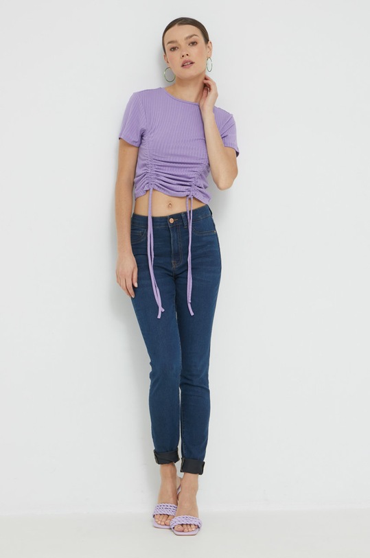JDY t-shirt 15268927.ChalkViole fioletowy AW22