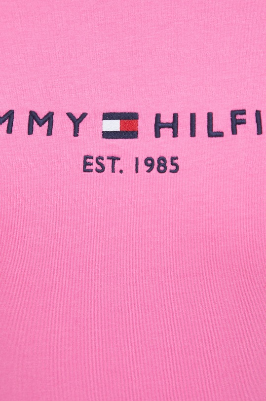 Bavlněné tričko Tommy Hilfiger WW0WW28681.9BYY růžová