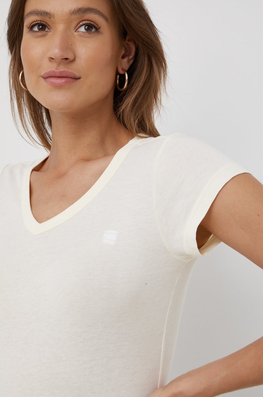 Bavlněné tričko G-Star béžová D21314.4107