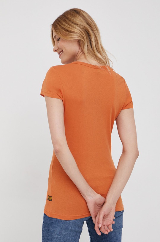 Odzież G-Star t-shirt bawełniany D21314.4107 pomarańczowy
