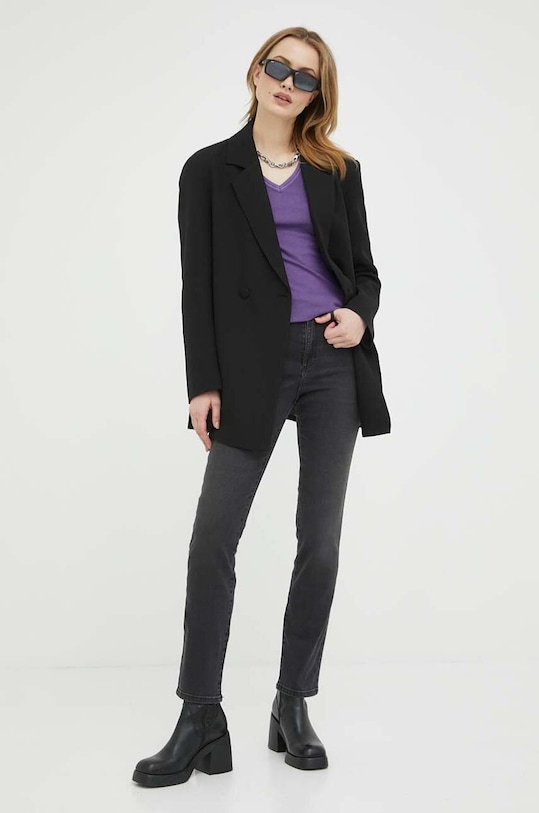 Bavlnené tričko G-Star D21314.B059 fialová AA00