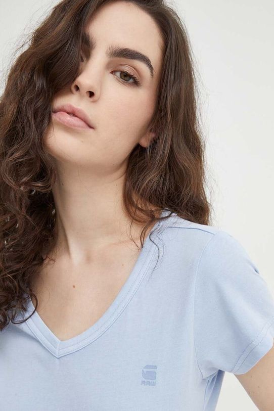 Хлопковая футболка G-Star Raw D21314.B059 голубой AA00