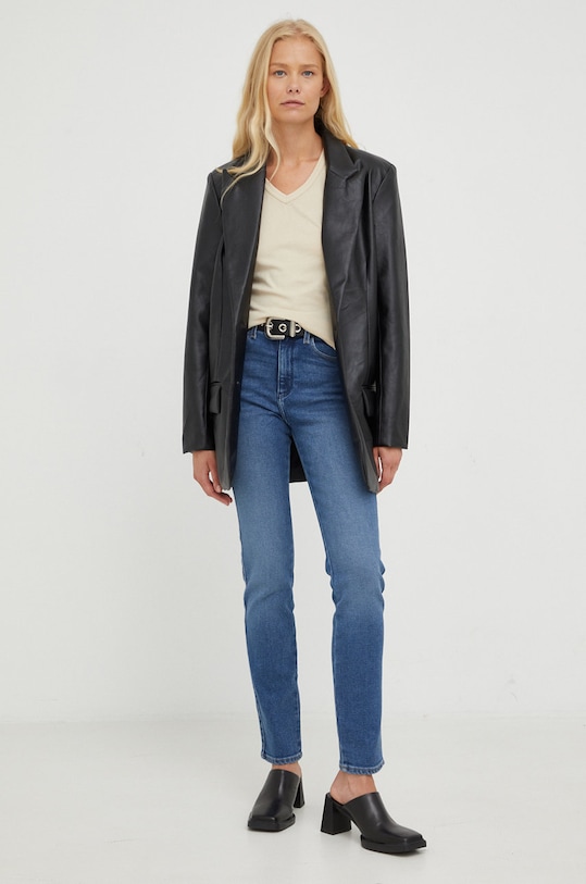 Памучна тениска G-Star D21314.B059 бежов AA00