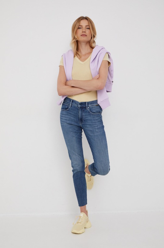 G-Star t-shirt bawełniany D21314.B059 beżowy AA00