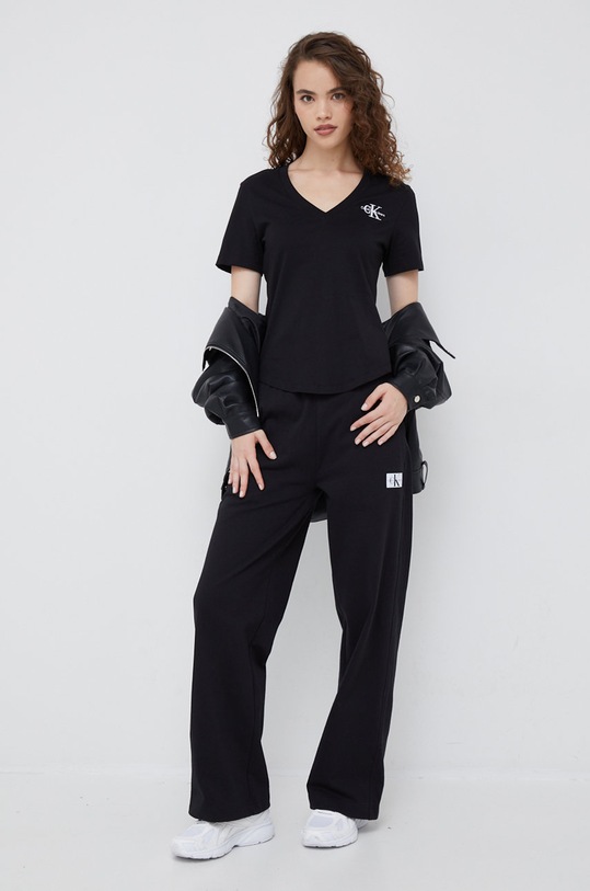 Calvin Klein Jeans t-shirt bawełniany J20J219138.9BYY czarny AW22