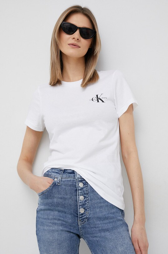 Calvin Klein Jeans tricou din bumbac 2-pack uni roz J20J219734.9BYY