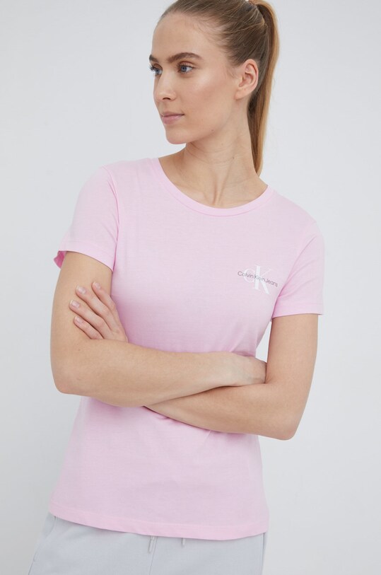 Calvin Klein Jeans t-shirt bawełniany (2-pack) bawełna różowy J20J219734.9BYY