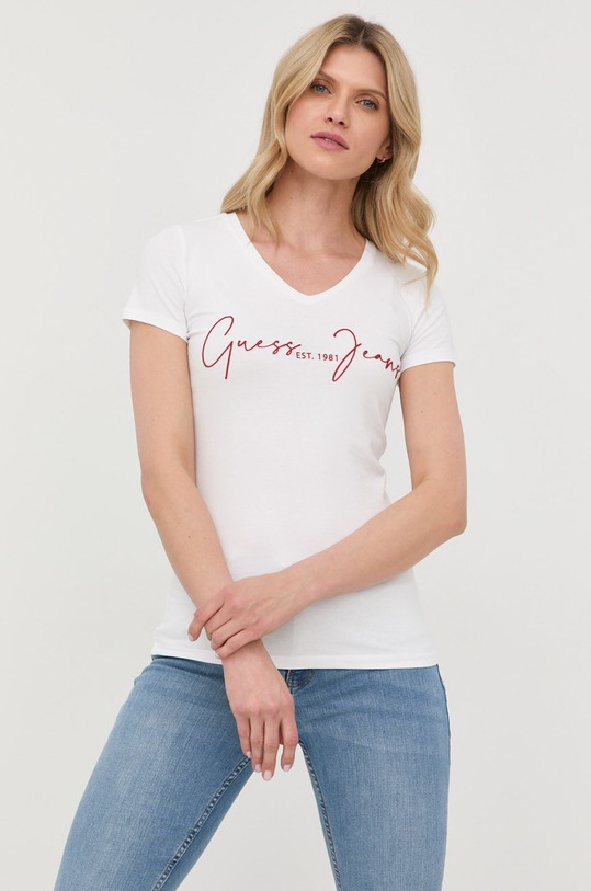 Guess tricou alb W2YI55.J1311