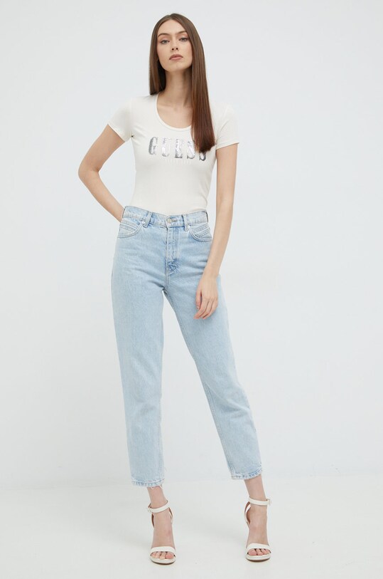 Guess t-shirt W2YI54.J1311 beżowy AW22