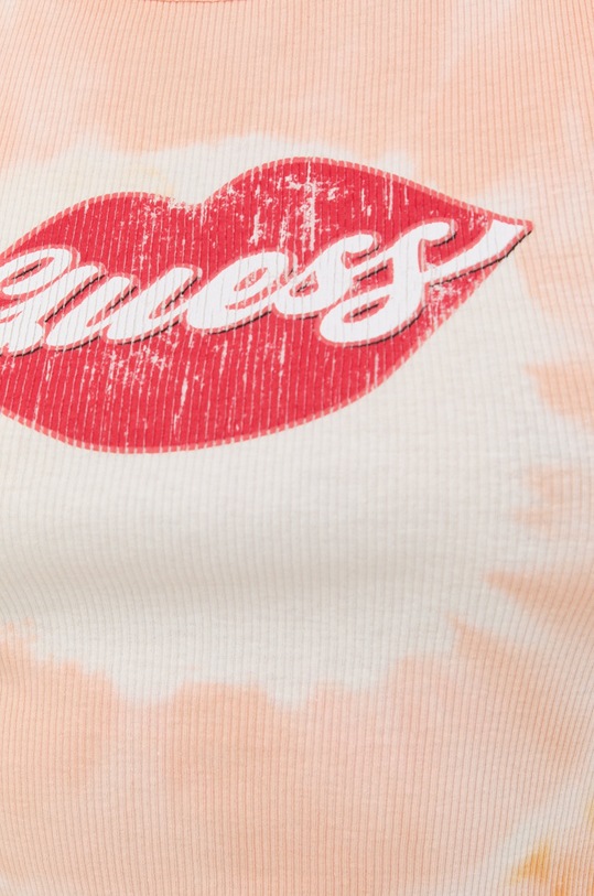 Pamučni top Guess W2YI15.K1811 narančasta