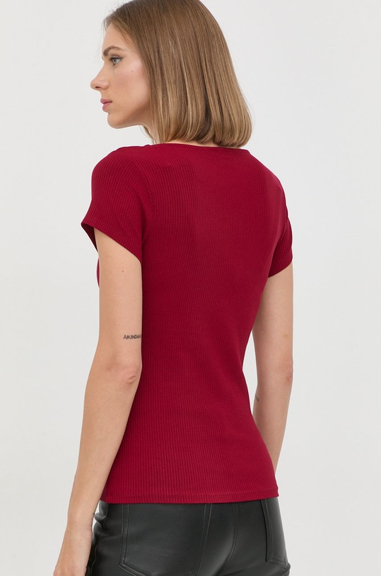 Odzież Guess t-shirt KARLEE W2YP24.KBCO2 bordowy
