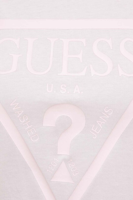 Хлопковая футболка Guess V2YI07.K8HM0 розовый